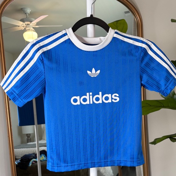 adidas Other - Adidas Kids Striped Blue Jersey